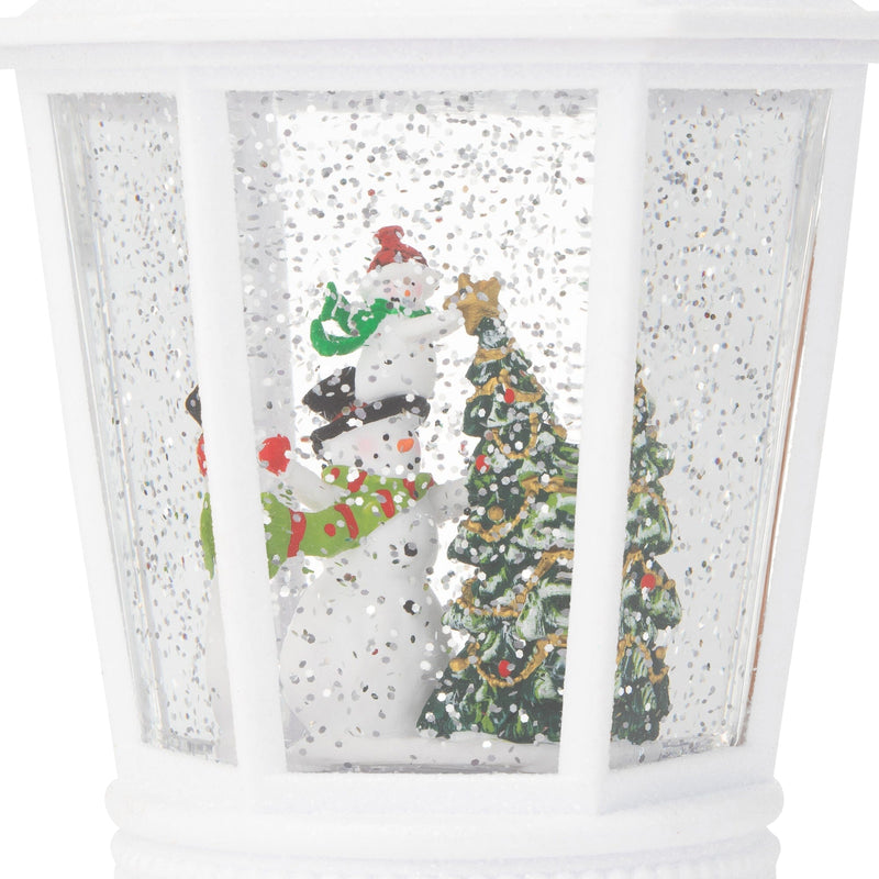 Snow Globe Square Lantern Snowman Large