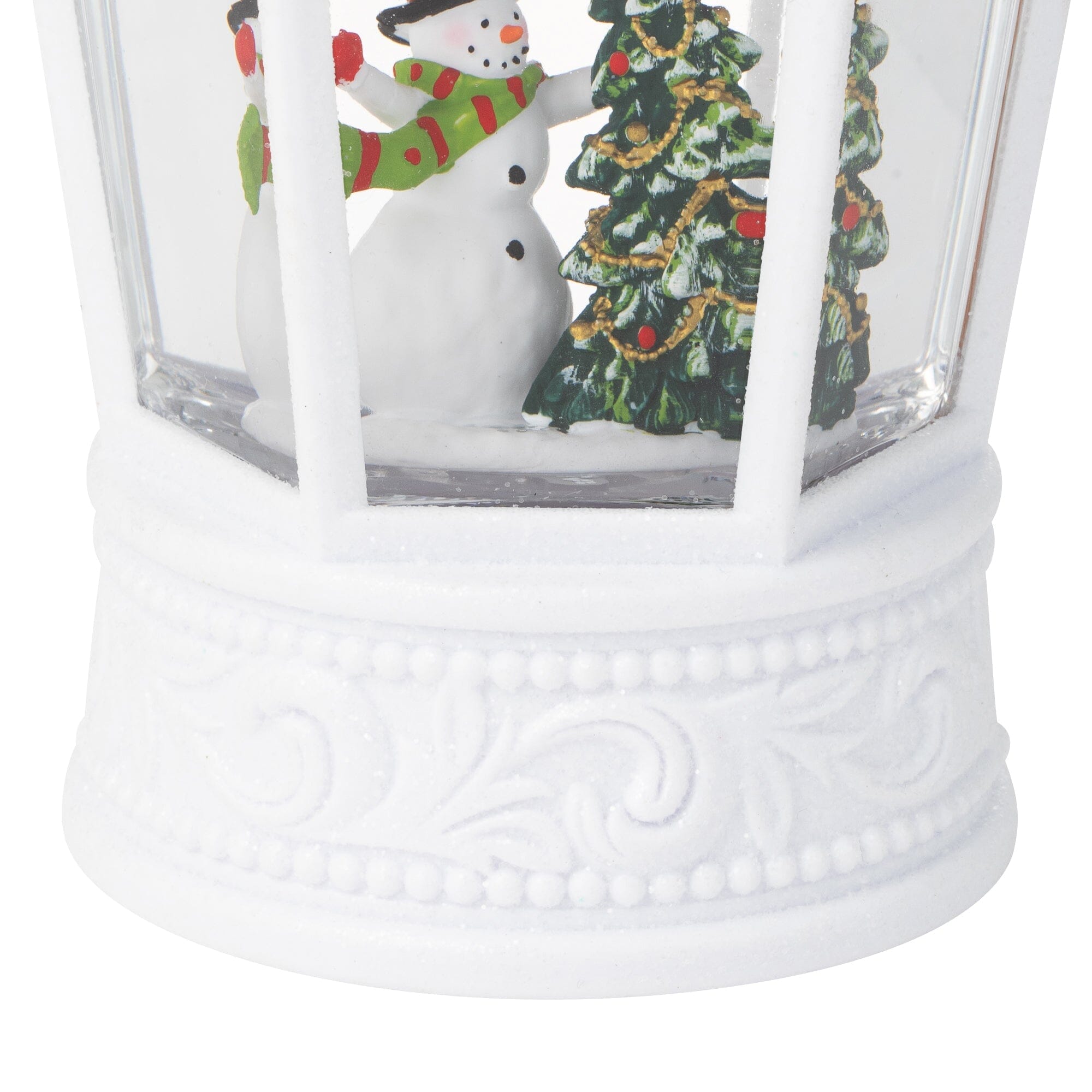 Snow Globe Square Lantern Snowman Large