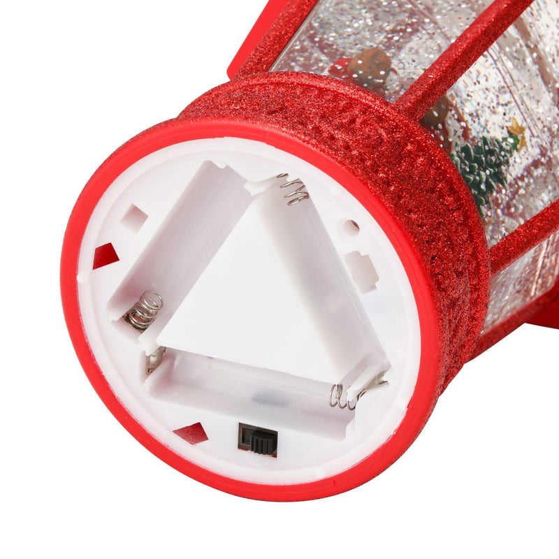 Snow Globe Square Lantern Santa Large