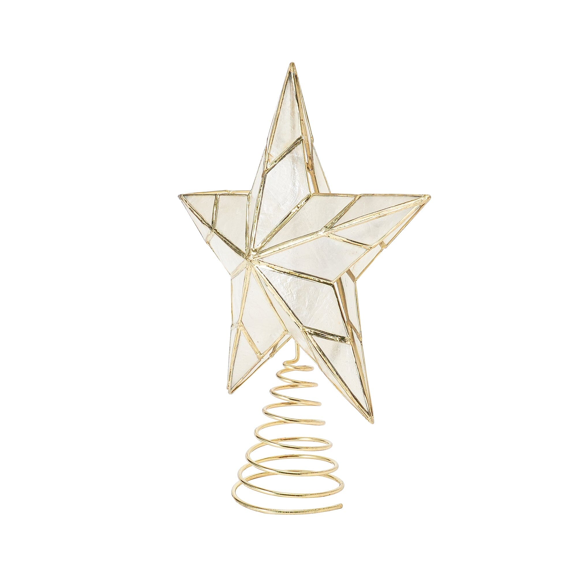 Tree Top Capiz Star Medium Clear