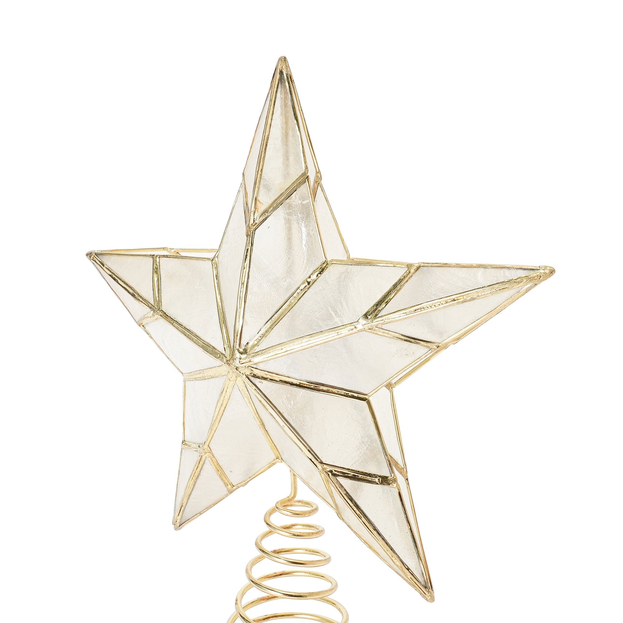 Tree Top Capiz Star Medium Clear