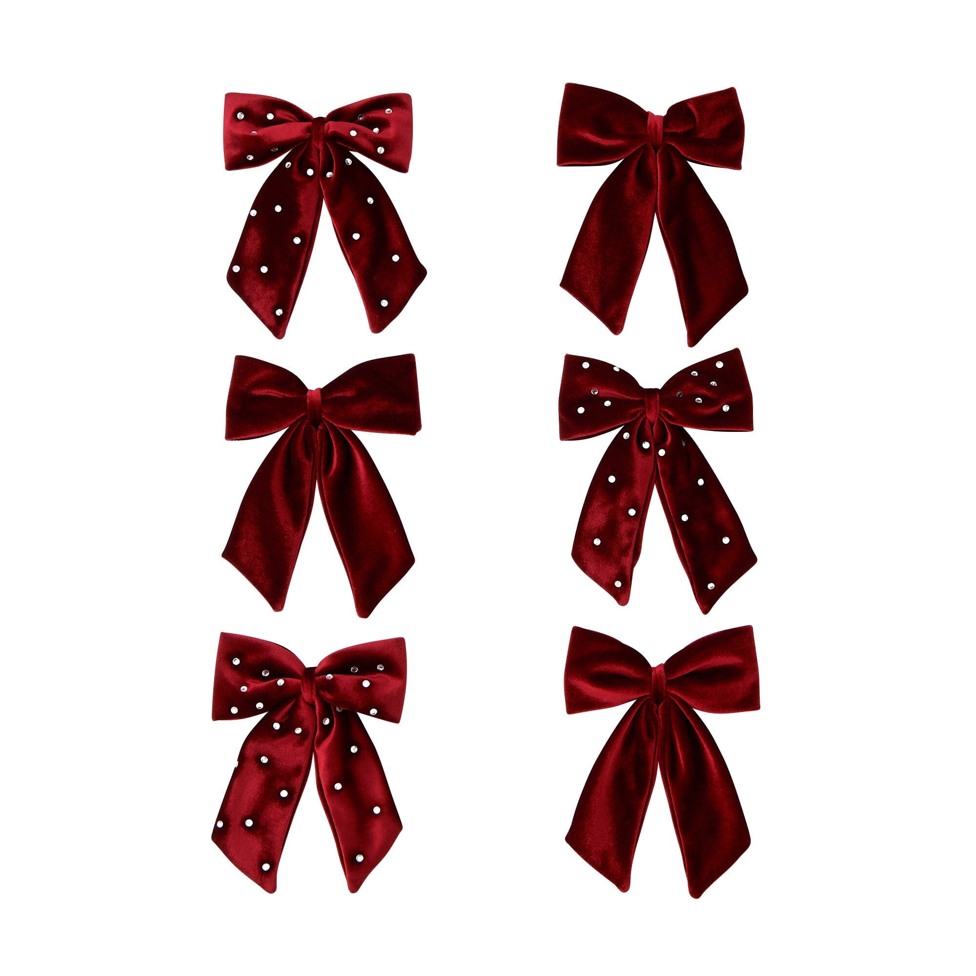 Ribbon Ornament Set (6 Pieces) Red