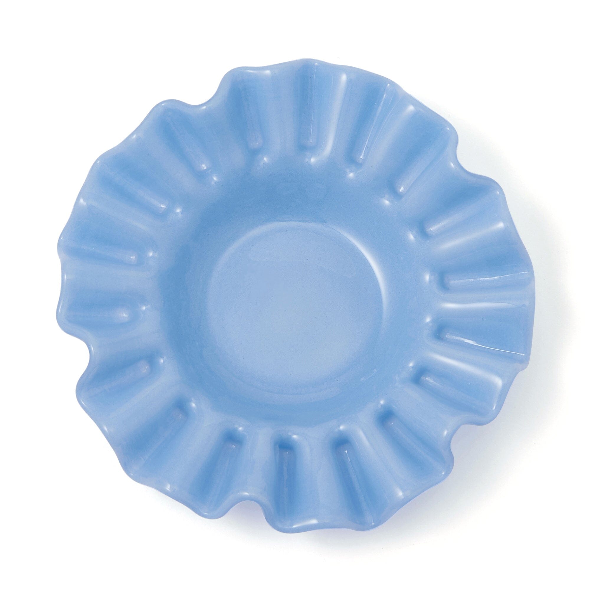 Glass Frill Accessory Tray Blue