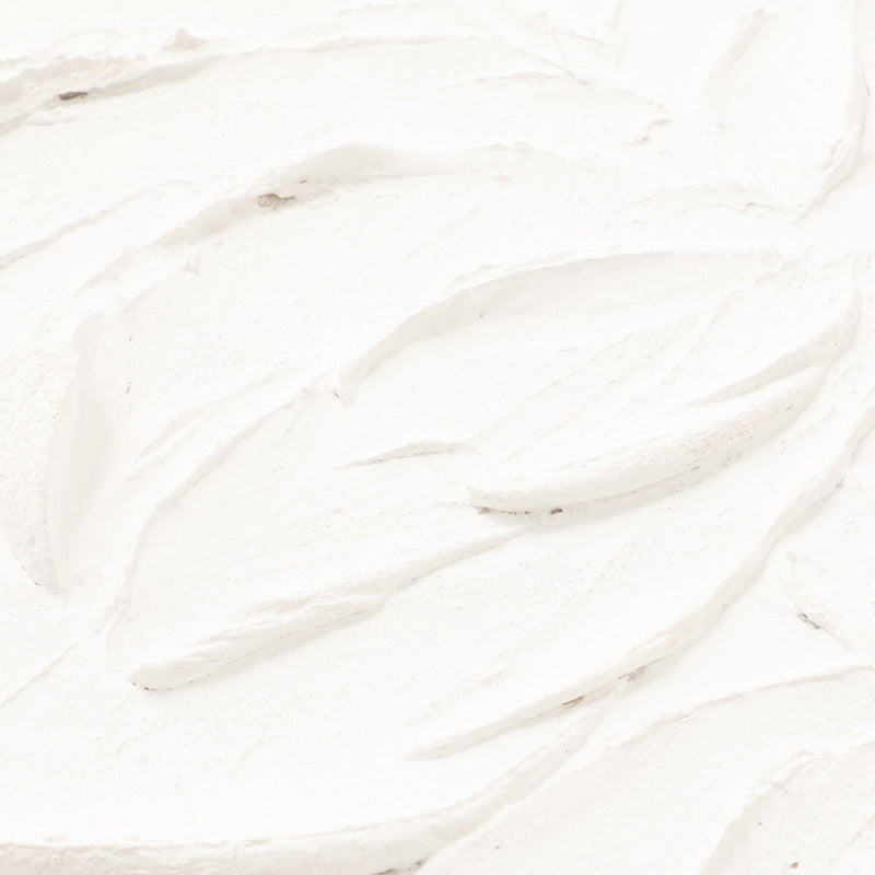 白色半立體植物掛畫 A