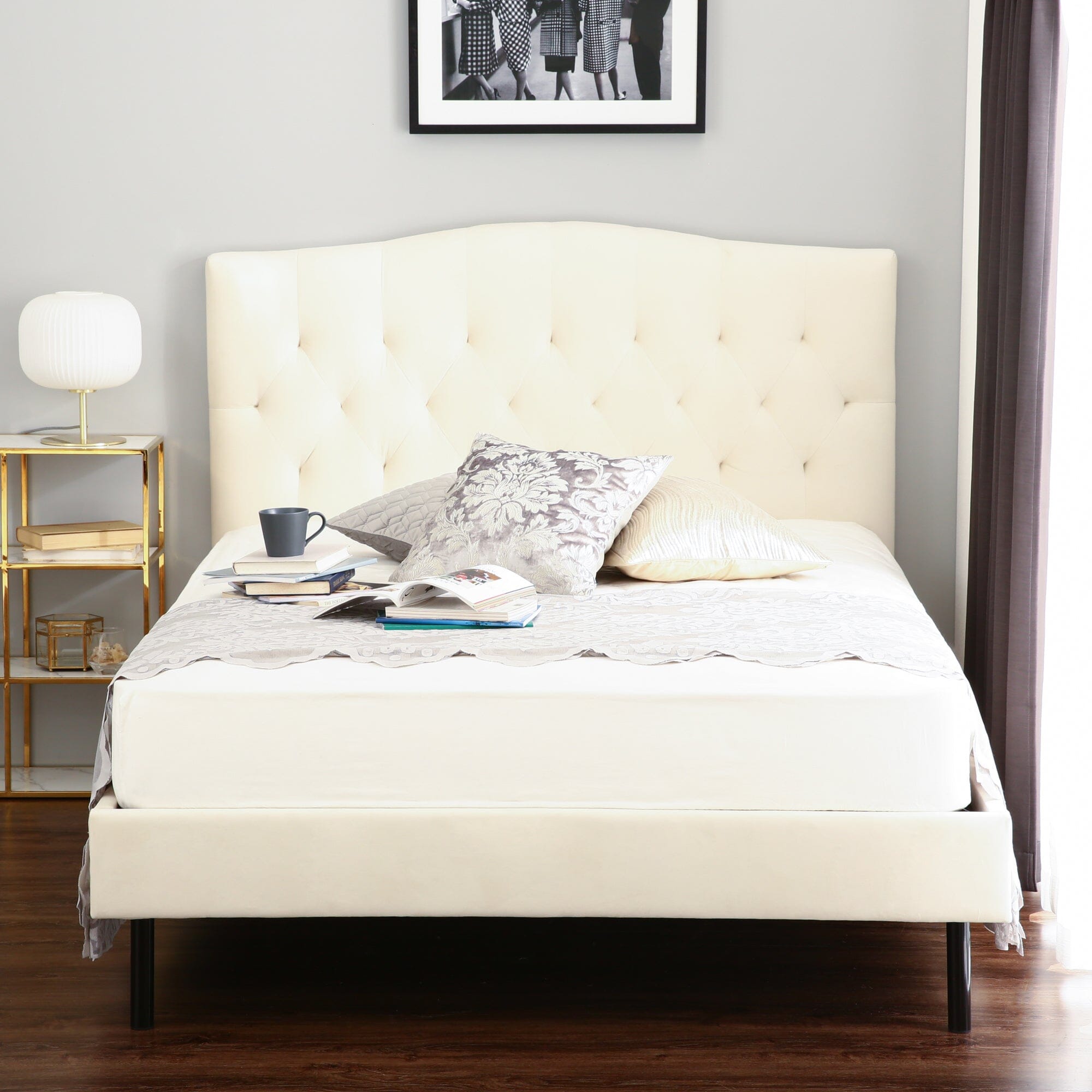 Brissa Bed Dimple Single (A) W1065×D2090×H1230White