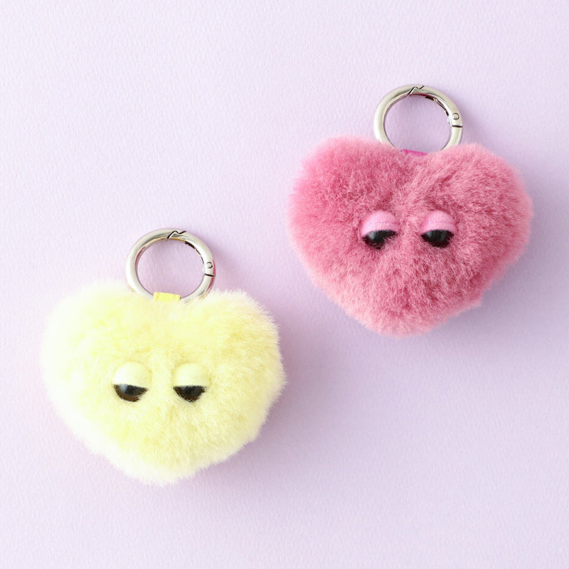 Monsters Heart Keychain Pink