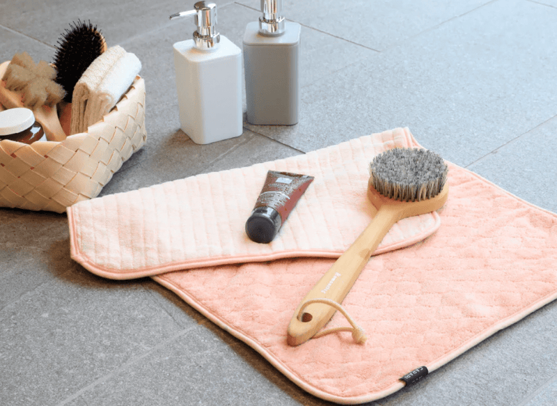 Reversible Bath Mat Pink