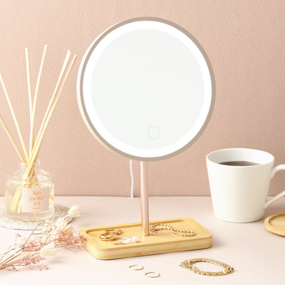 Led Stand Mirror White