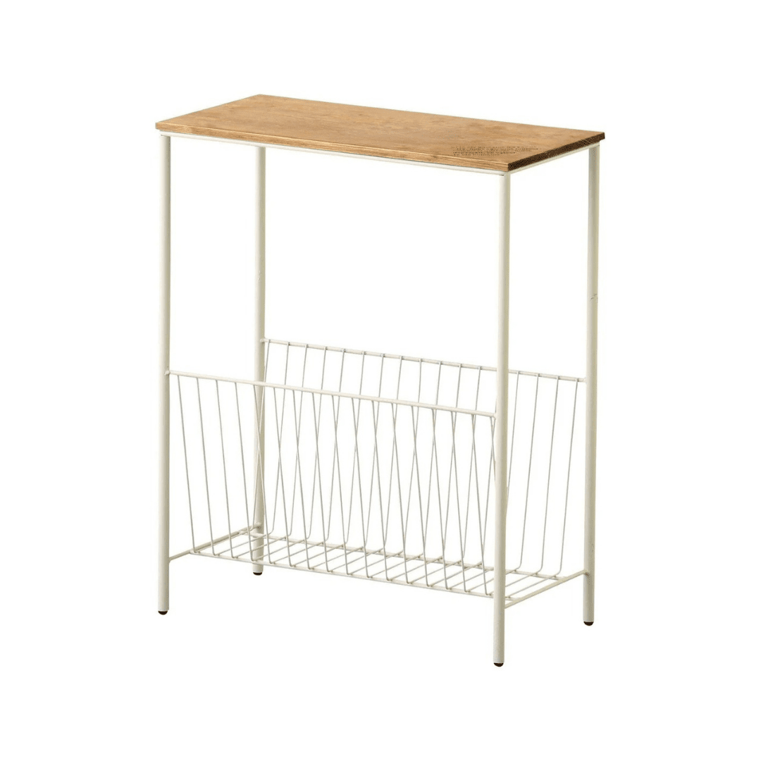 Side Table With Rack Ivory