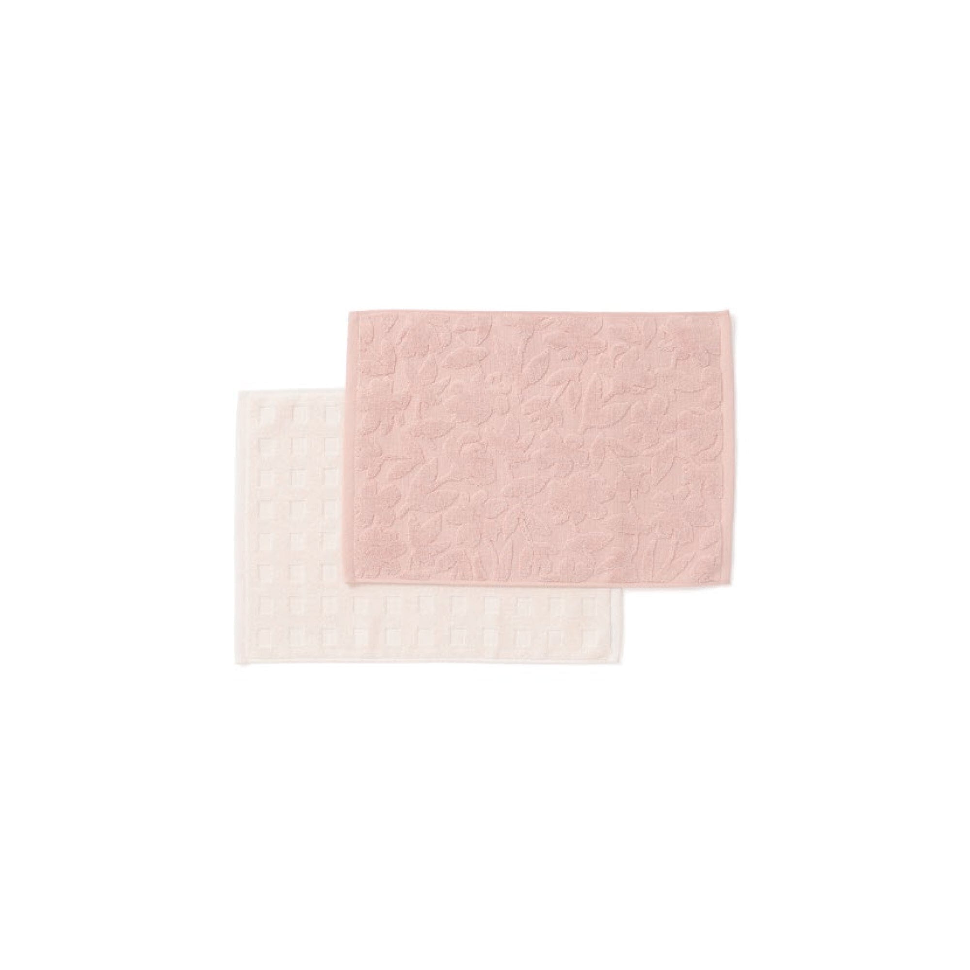 Vale Set Towel Mat Flower Pink