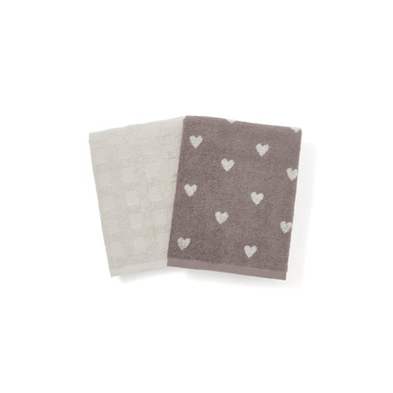 Vale Set Face Towel Mini Heart Brown