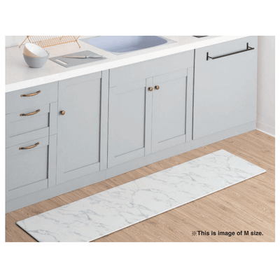 PVC 廚房地墊中號 白色 x 灰色 (W1800 x D450 x H8mm) 