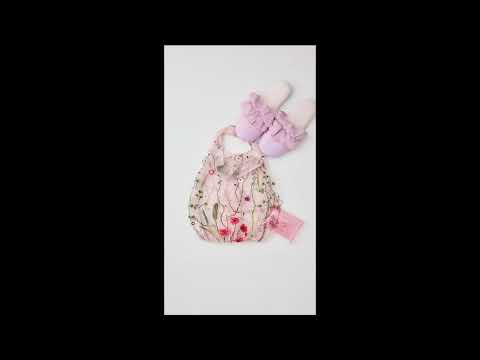 TULLE 袋 淺橙色 x 淺綠色