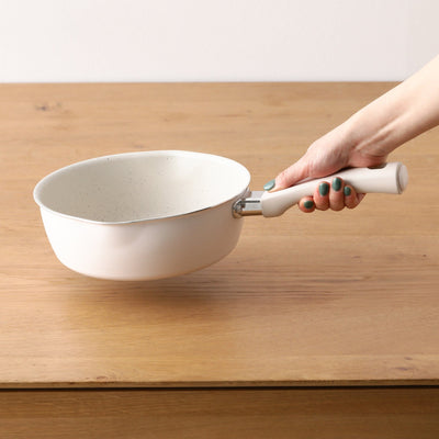 Deep Frying Pan With Lid 20Cm Ivory