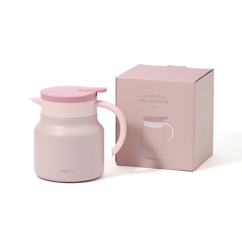 STAINLESS POT & SERVER PINK