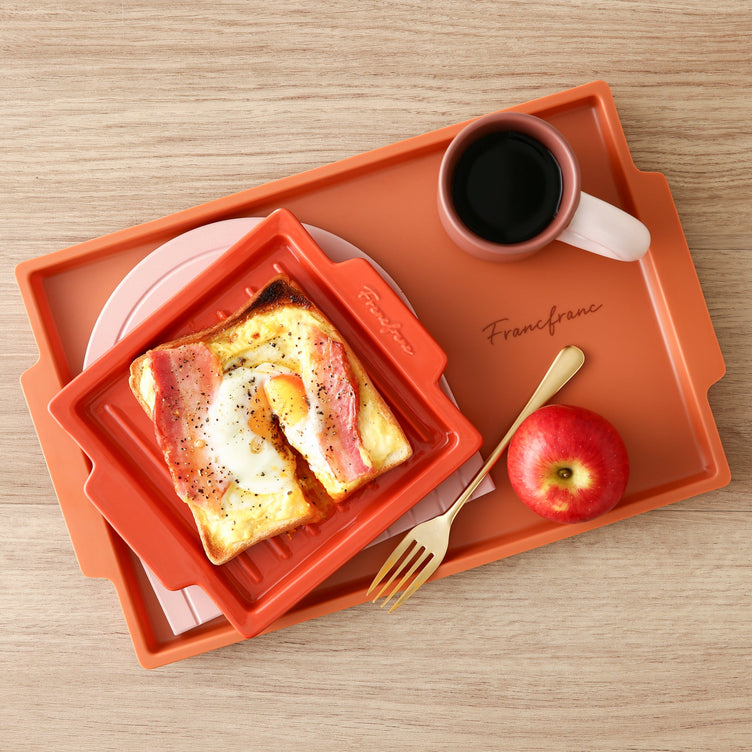 Matte Melamine Tray Orange