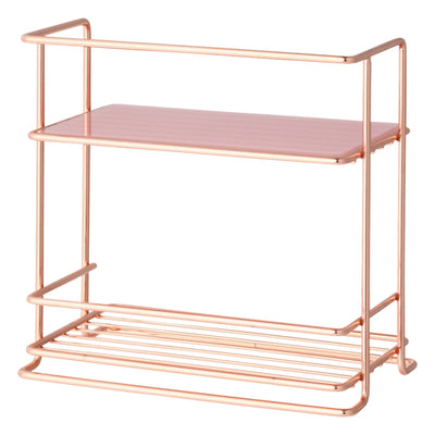 KITCHEN RACK WITH GLASS SMALL COPPER 　
