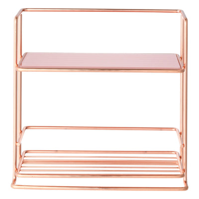 KITCHEN RACK WITH GLASS SMALL COPPER 　