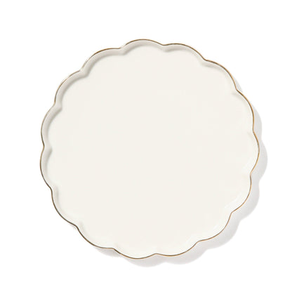 PASTEL SCALLOP PLATE SMALL WHITE