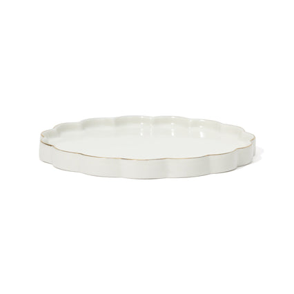 PASTEL SCALLOP PLATE SMALL WHITE