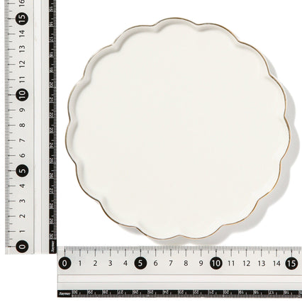 PASTEL SCALLOP PLATE SMALL WHITE