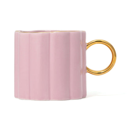 PASTEL SCALLOP MUG PINK