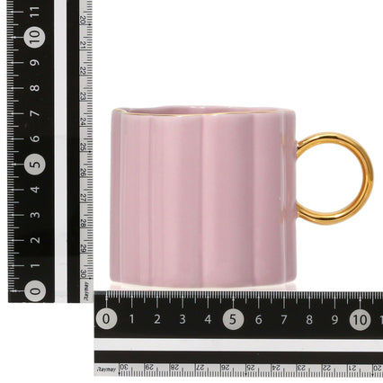 PASTEL SCALLOP MUG PINK