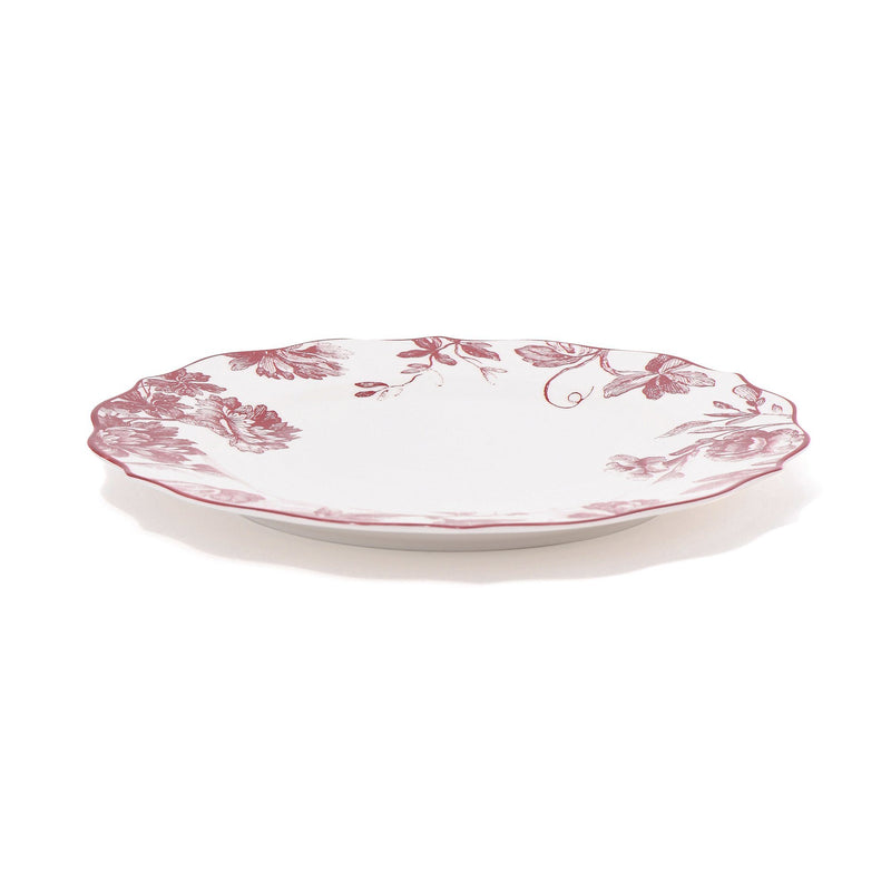 CLASSIC FLOWER PLATE LARGE RED