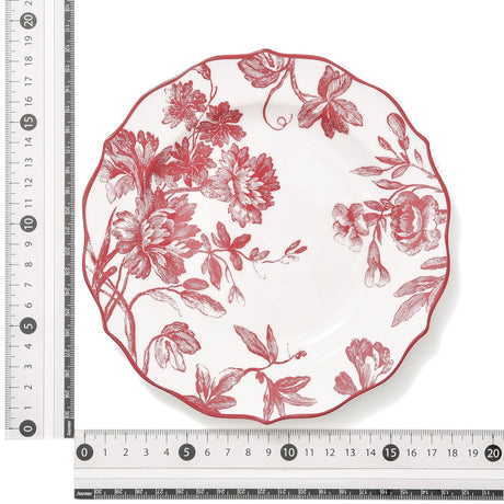 CLASSIC FLOWER PLATE MEDIUM RED