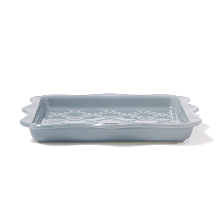 FRILL TOAST PLATE BLUE GRAY