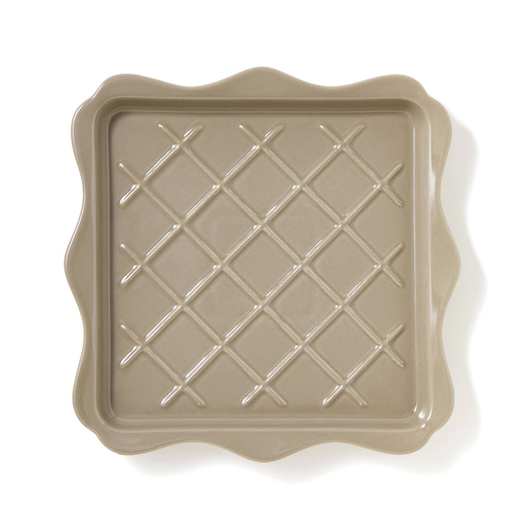 FRILL TOAST PLATE GRAY