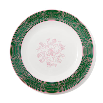 ANNA SUI PLATE LARGE GREEN X PINK