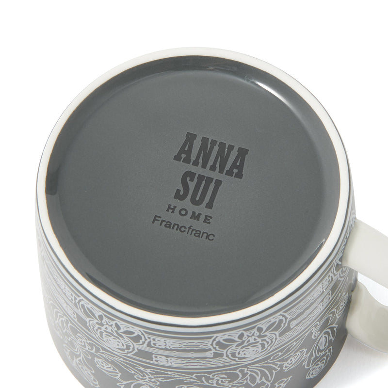 ANNA SUI CUP&SAUCER GRAY X WHITE