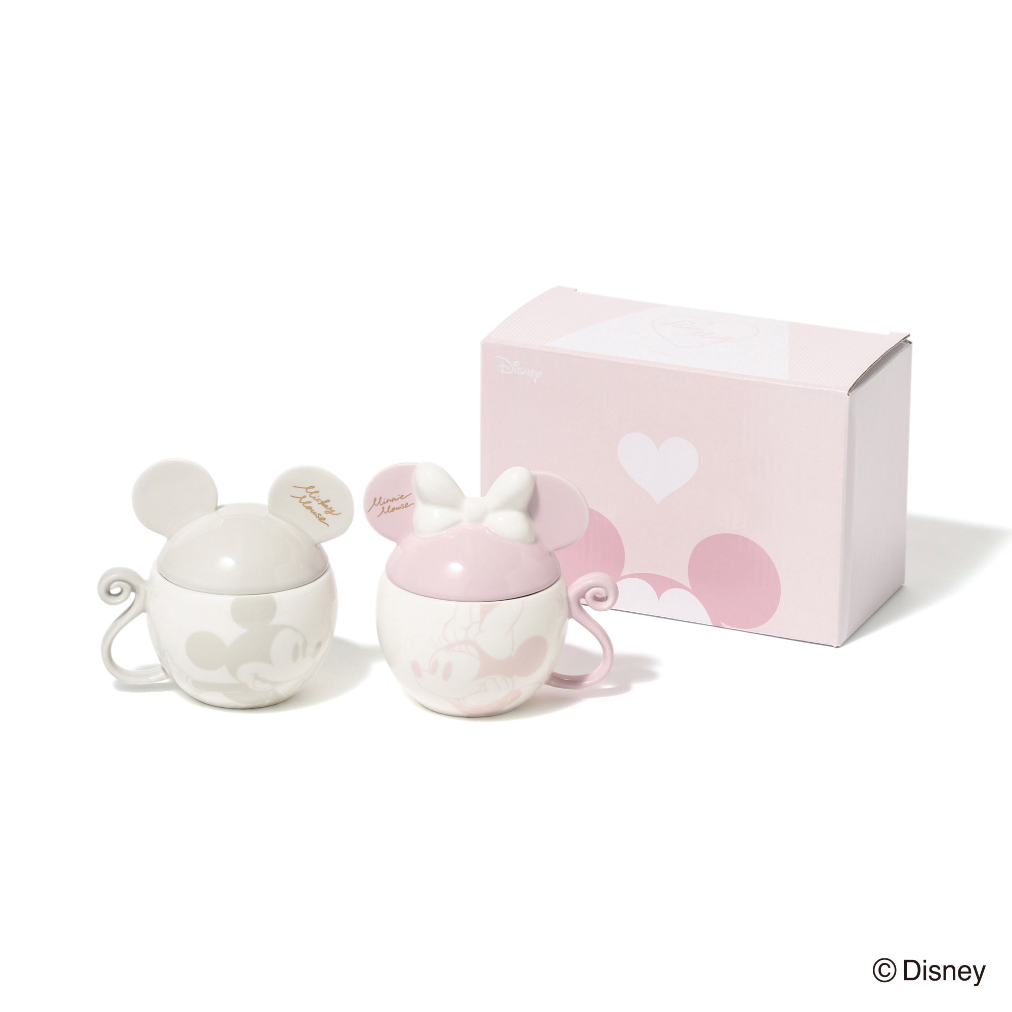 DISNEY PAIR MUG MOTIF PINK x GRAY