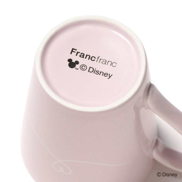 DISNEY PAIR MUG FACE PLATE PINK x GRAY