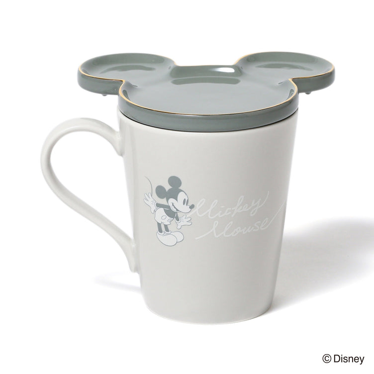 DISNEY PAIR MUG FACE PLATE PINK x GRAY