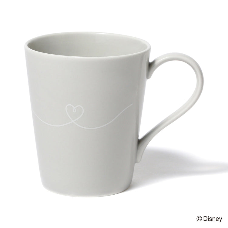 DISNEY PAIR MUG FACE PLATE PINK x GRAY