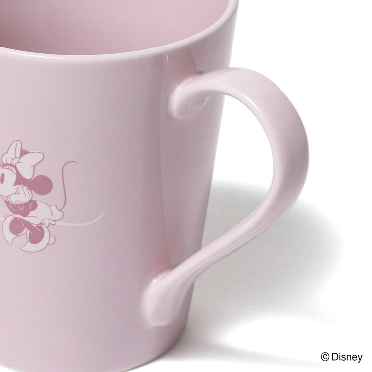 DISNEY PAIR MUG FACE PLATE PINK x GRAY