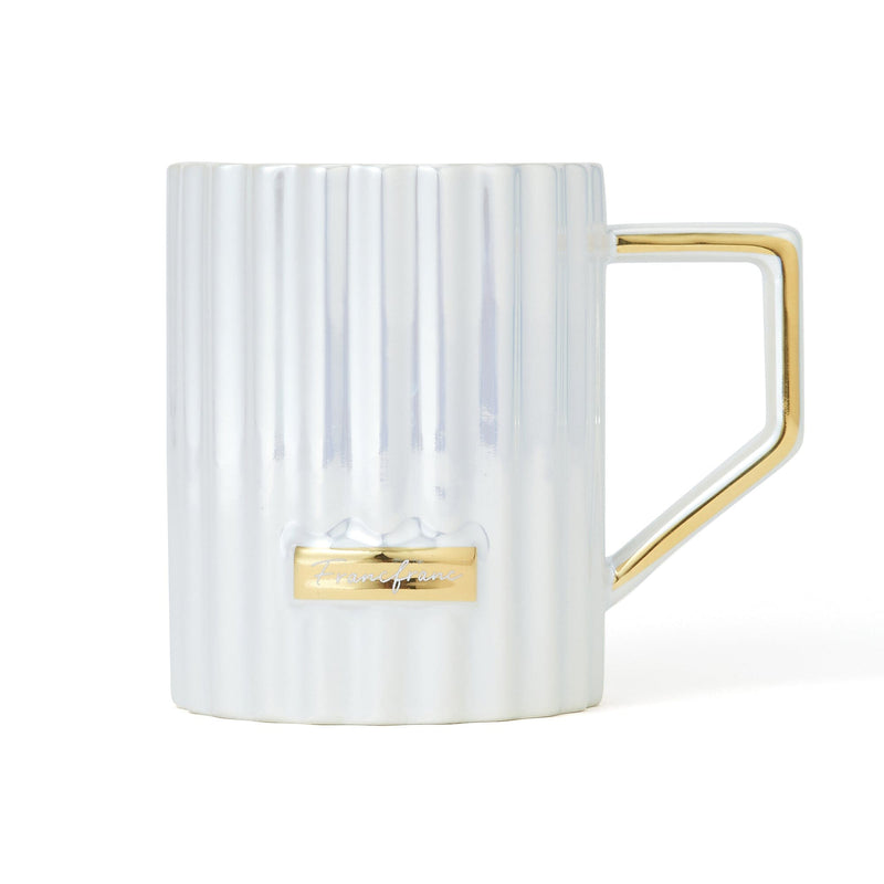 DIAMOND WITH LID MUG WHITE