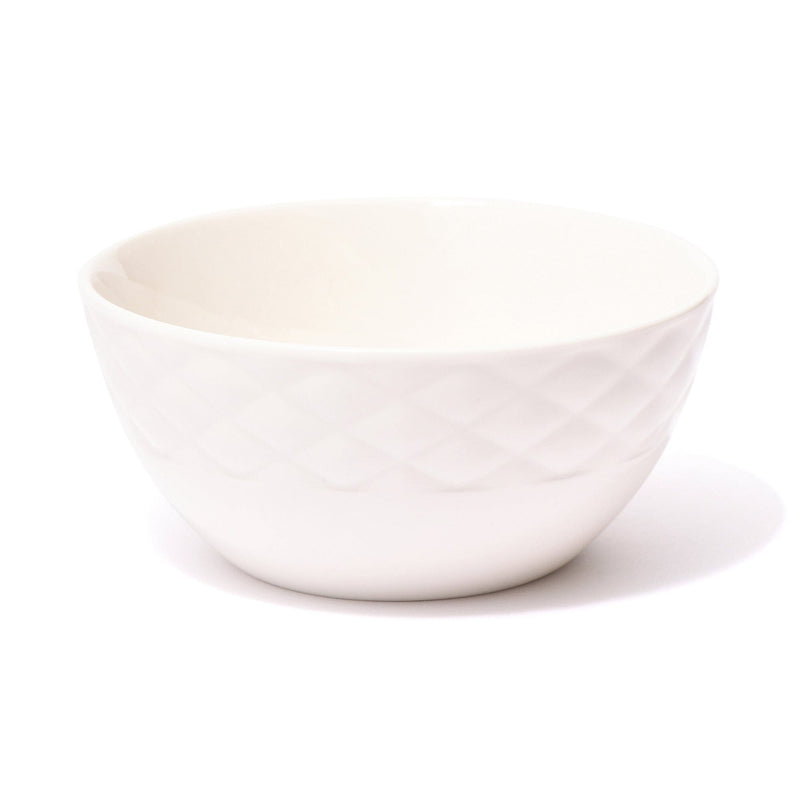 Blanche Bowl Medium Cross  White