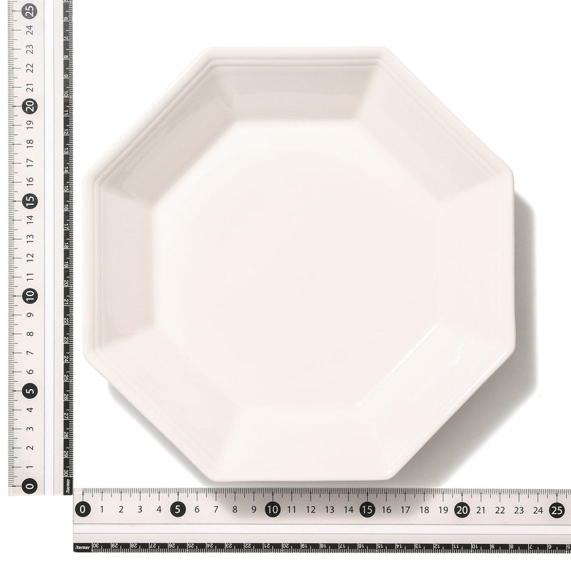 Blanche Deep Plate Octagon  White