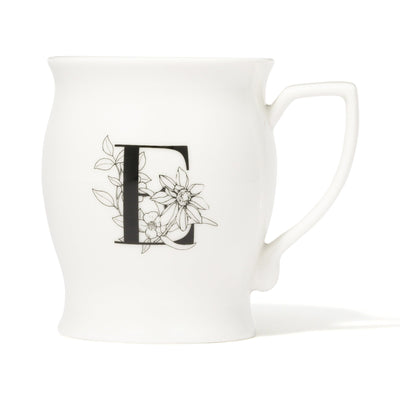Initial Mug Flower  E