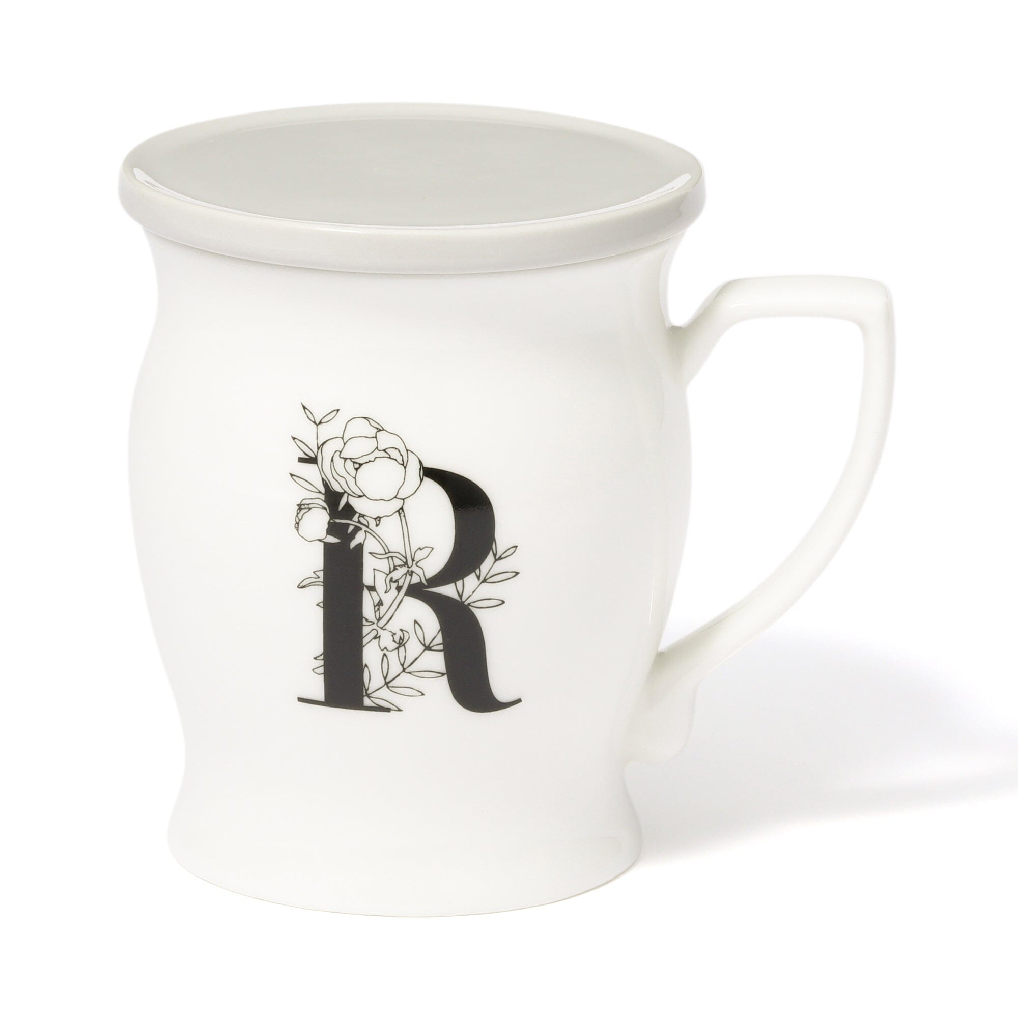 Initial Mug Flower  R