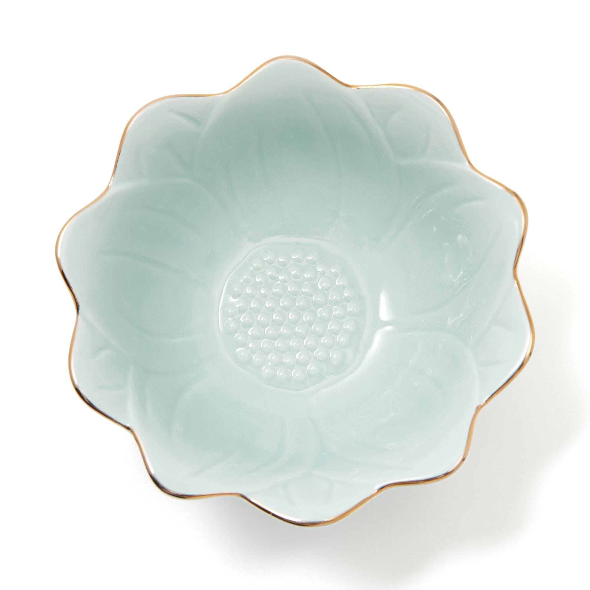 Flower Motif Bowl  Blue