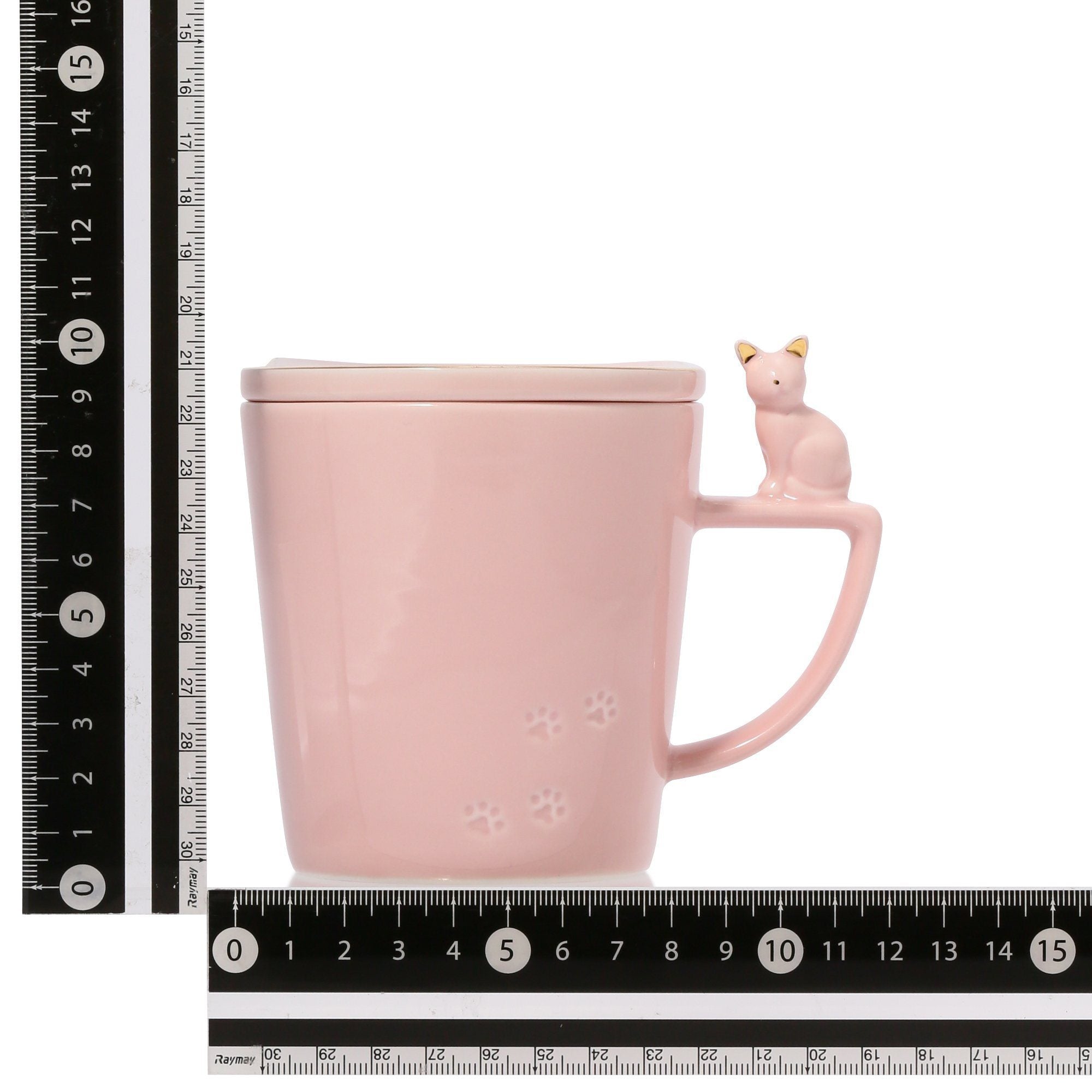 CAT FIGURE MUG PINK