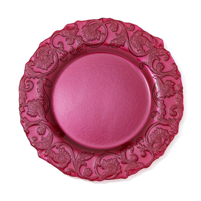 ANNA SUI GLASS PLATE LARGE PINK