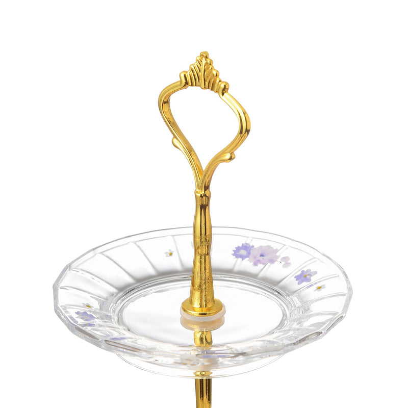 FLOWER FRILL GLASS STAND PURPLE