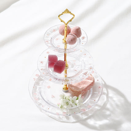 FLOWER FRILL GLASS STAND WHITE