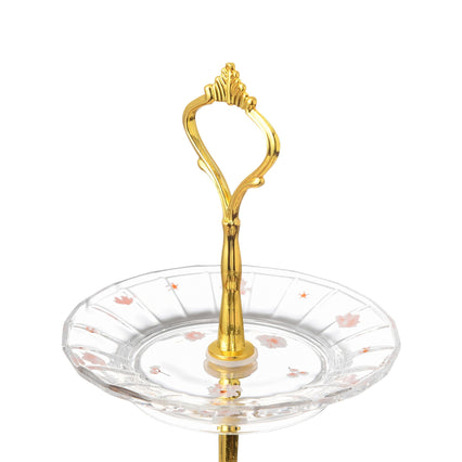 FLOWER FRILL GLASS STAND WHITE