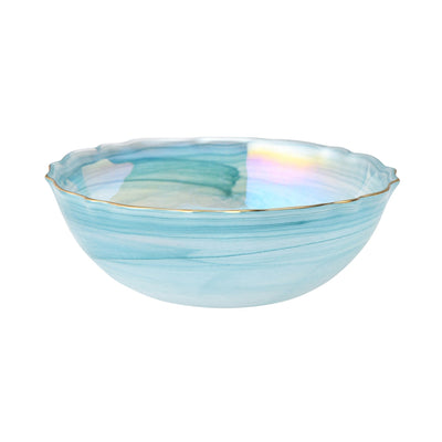Marble Glass Bowl  Blue